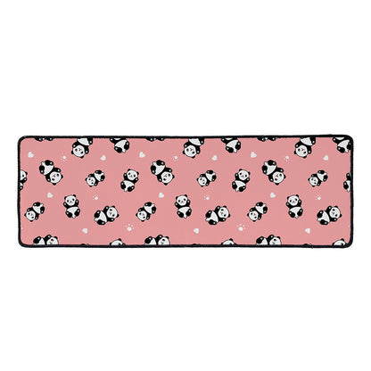 Cute Baby Panda Pattern Print Long Kitchen Mat