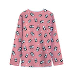 Cute Baby Panda Pattern Print Long Sleeve Short Coat