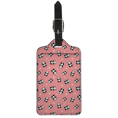 Cute Baby Panda Pattern Print Luggage Tag