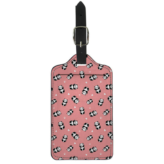 Cute Baby Panda Pattern Print Luggage Tag