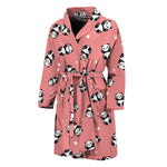 Cute Baby Panda Pattern Print Men's Bathrobe