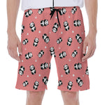 Cute Baby Panda Pattern Print Men's Beach Shorts