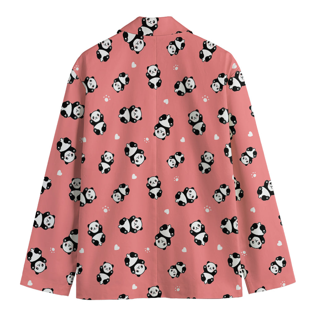 Cute Baby Panda Pattern Print Men's Blazer