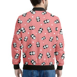 Cute Baby Panda Pattern Print Men's Bomber Jacket
