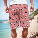 Cute Baby Panda Pattern Print Men's Cargo Shorts