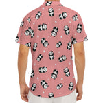 Cute Baby Panda Pattern Print Men's Deep V-Neck Shirt