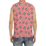 Cute Baby Panda Pattern Print Men's Fitness Tank Top