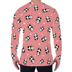 Cute Baby Panda Pattern Print Men's Long Sleeve T-Shirt