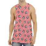 Cute Baby Panda Pattern Print Men's Muscle Tank Top