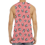 Cute Baby Panda Pattern Print Men's Muscle Tank Top
