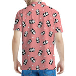 Cute Baby Panda Pattern Print Men's Polo Shirt