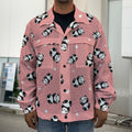 Cute Baby Panda Pattern Print Men's Shirt Jacket