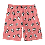 Cute Baby Panda Pattern Print Men's Swim Trunks
