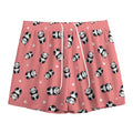 Cute Baby Panda Pattern Print Mesh Shorts