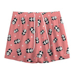 Cute Baby Panda Pattern Print Mesh Shorts