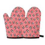 Cute Baby Panda Pattern Print Oven Mitts