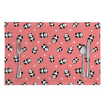 Cute Baby Panda Pattern Print Placemat