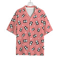 Cute Baby Panda Pattern Print Rayon Hawaiian Shirt