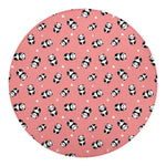 Cute Baby Panda Pattern Print Round Blanket