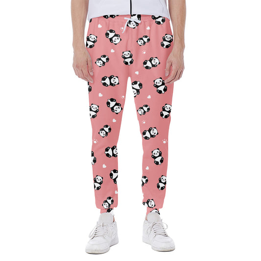Cute Baby Panda Pattern Print Scuba Joggers