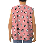 Cute Baby Panda Pattern Print Sleeveless Baseball Jersey