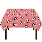 Cute Baby Panda Pattern Print Tablecloth