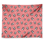 Cute Baby Panda Pattern Print Tapestry
