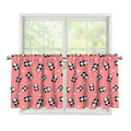 Cute Baby Panda Pattern Print Tier Curtains