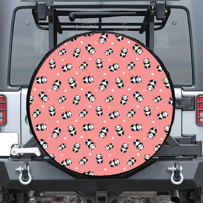 Cute Baby Panda Pattern Print Tire Cover