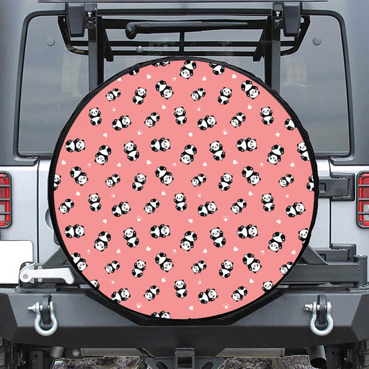 Cute Baby Panda Pattern Print Tire Cover