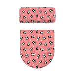 Cute Baby Panda Pattern Print Toilet Lid And Tank Cover Set