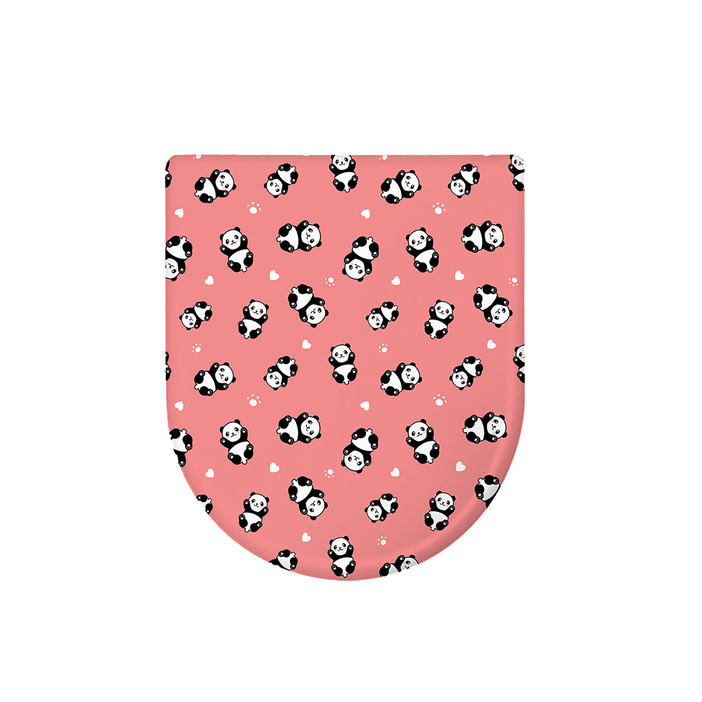 Cute Baby Panda Pattern Print Toilet Lid Cover