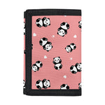 Cute Baby Panda Pattern Print Trifold Wallet