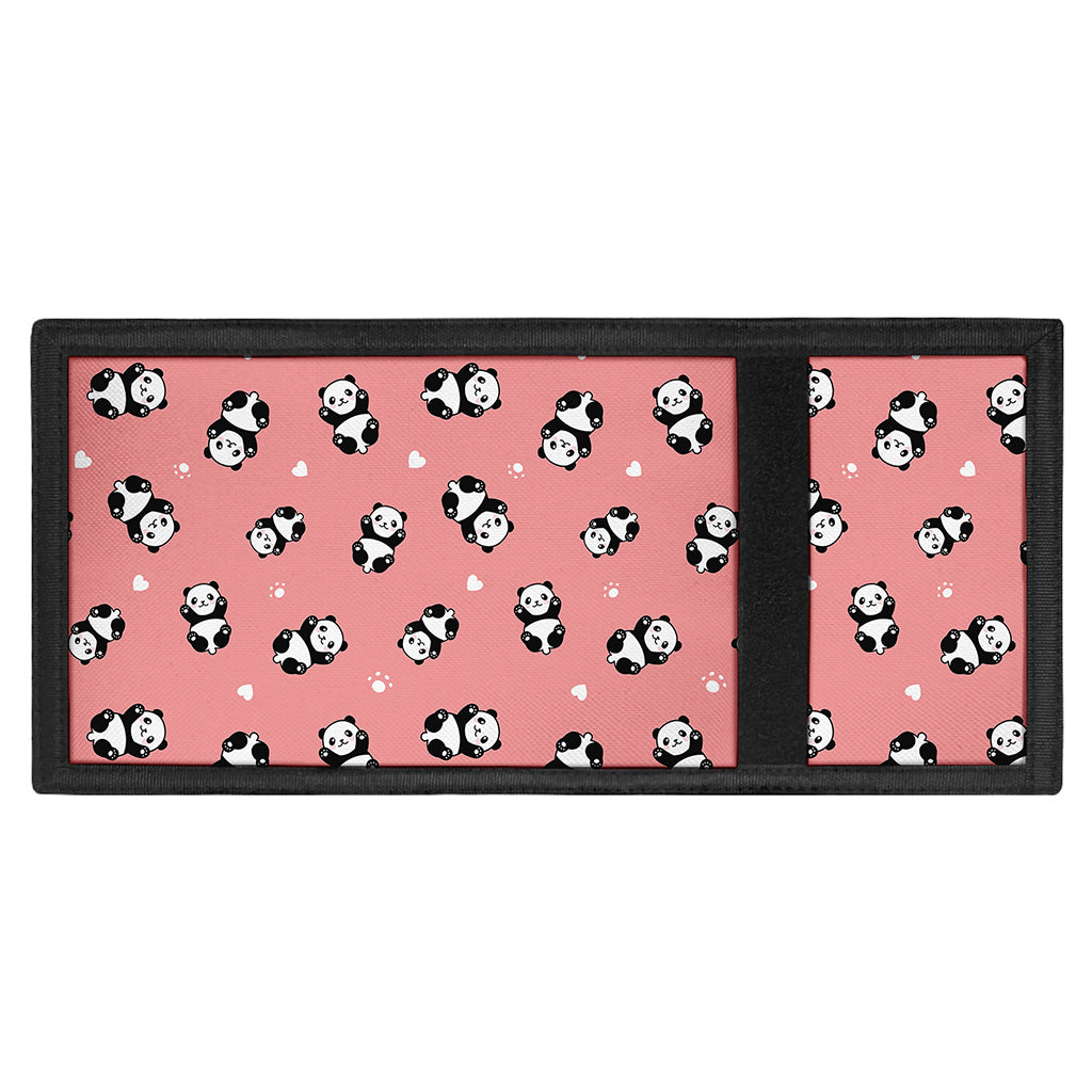 Cute Baby Panda Pattern Print Trifold Wallet