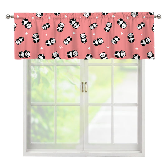 Cute Baby Panda Pattern Print Window Valance