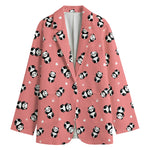 Cute Baby Panda Pattern Print Women's Blazer
