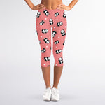 Cute Baby Panda Pattern Print Women's Capri Leggings