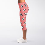 Cute Baby Panda Pattern Print Women's Capri Leggings