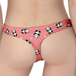 Cute Baby Panda Pattern Print Women's Thong