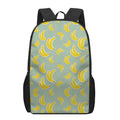 Cute Banana Pattern Print 17 Inch Backpack