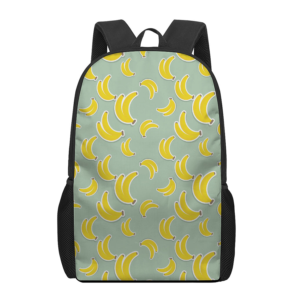 Cute Banana Pattern Print 17 Inch Backpack