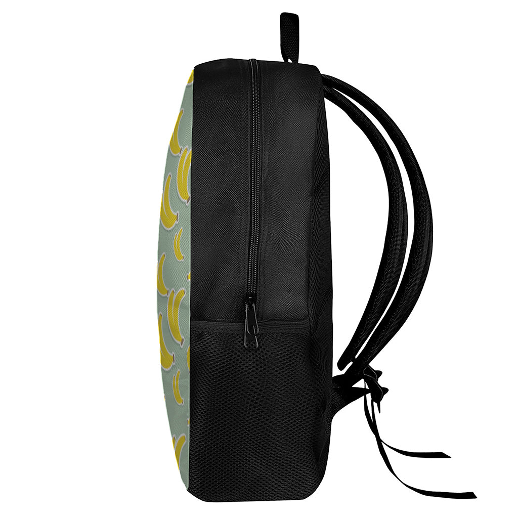 Cute Banana Pattern Print 17 Inch Backpack