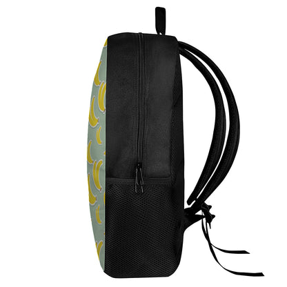 Cute Banana Pattern Print 17 Inch Backpack