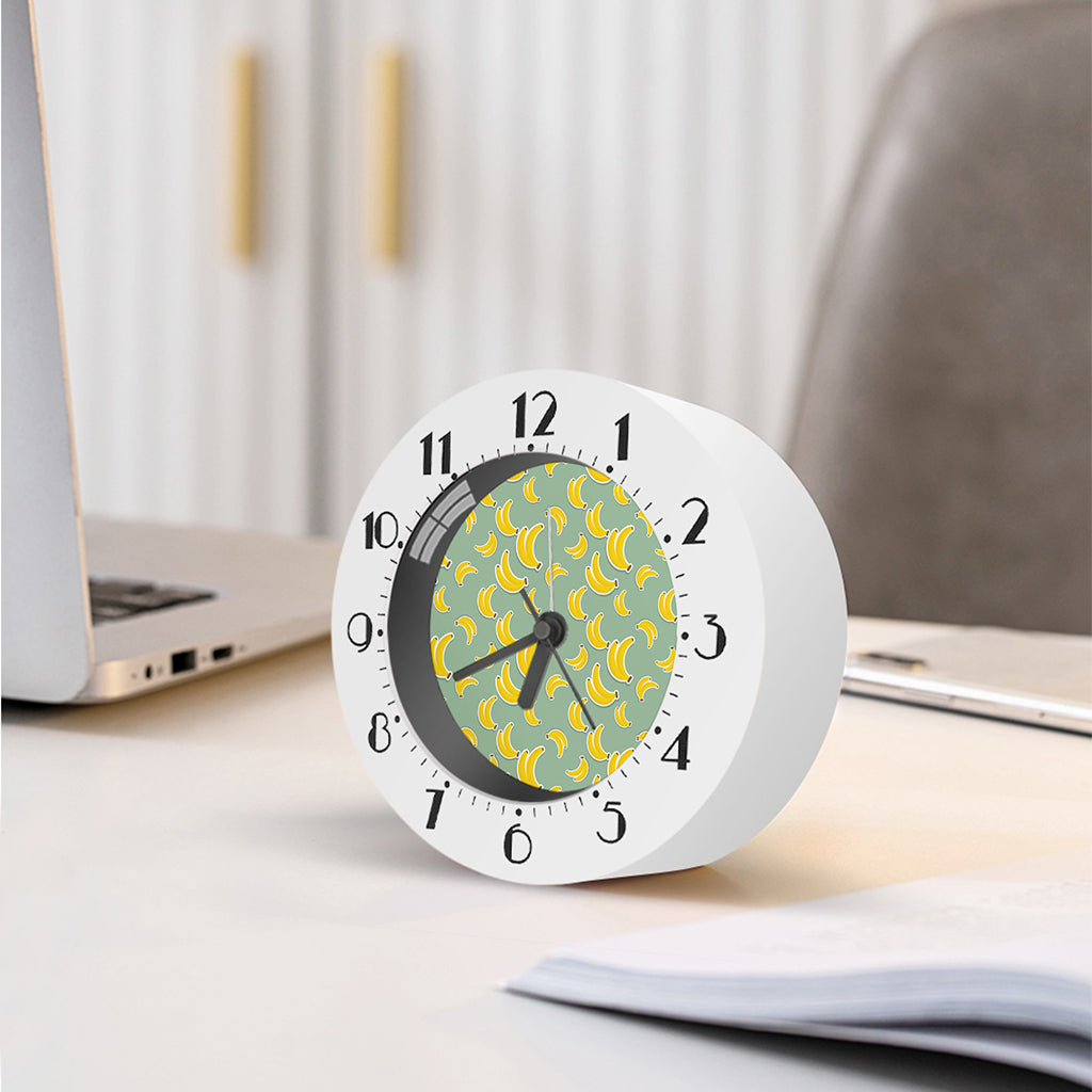 Cute Banana Pattern Print Alarm Clock