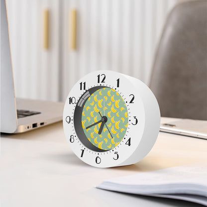 Cute Banana Pattern Print Alarm Clock
