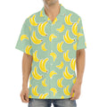 Cute Banana Pattern Print Aloha Shirt