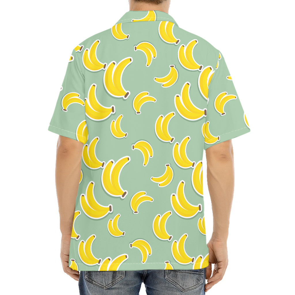 Cute Banana Pattern Print Aloha Shirt