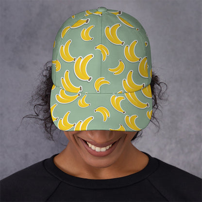 Cute Banana Pattern Print Baseball Cap