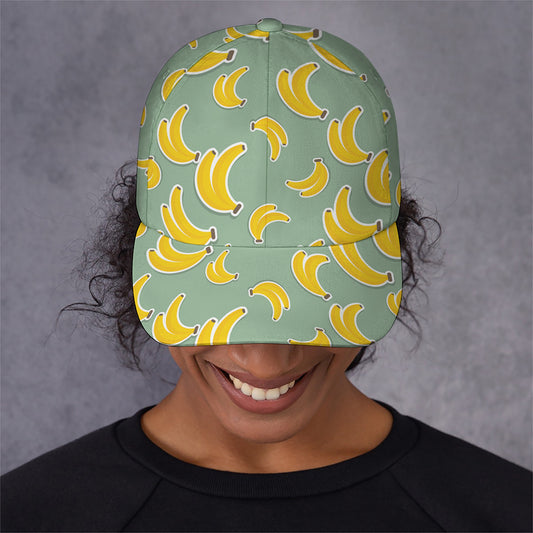Cute Banana Pattern Print Baseball Cap