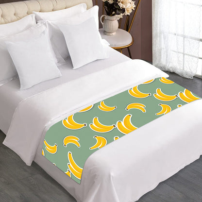 Cute Banana Pattern Print Bed Runner